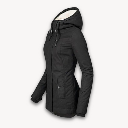 Damen Winterjacke Wasserdicht mit Kunstfellfutter - IdealeKleiden