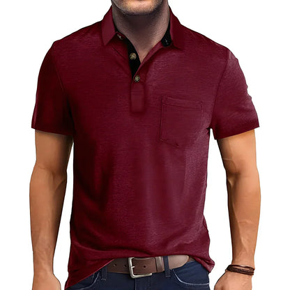 Men's Retro Short Sleeve Casual Polo Shirt