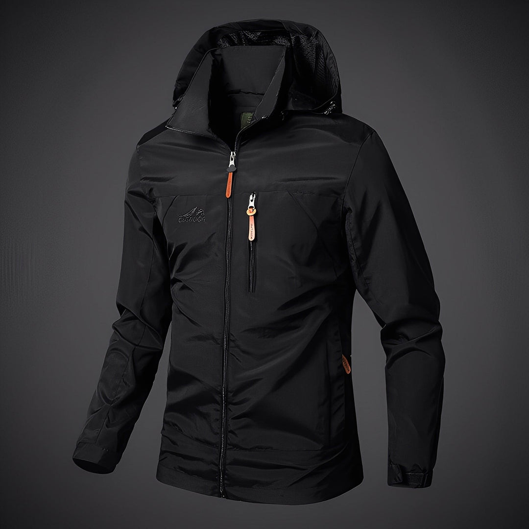 Practical hiking jacket for men with hood