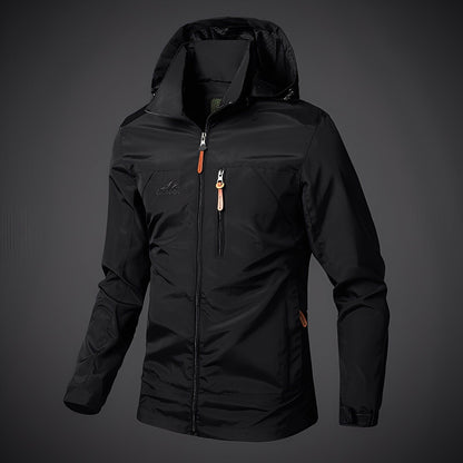 Practical hiking jacket for men with hood