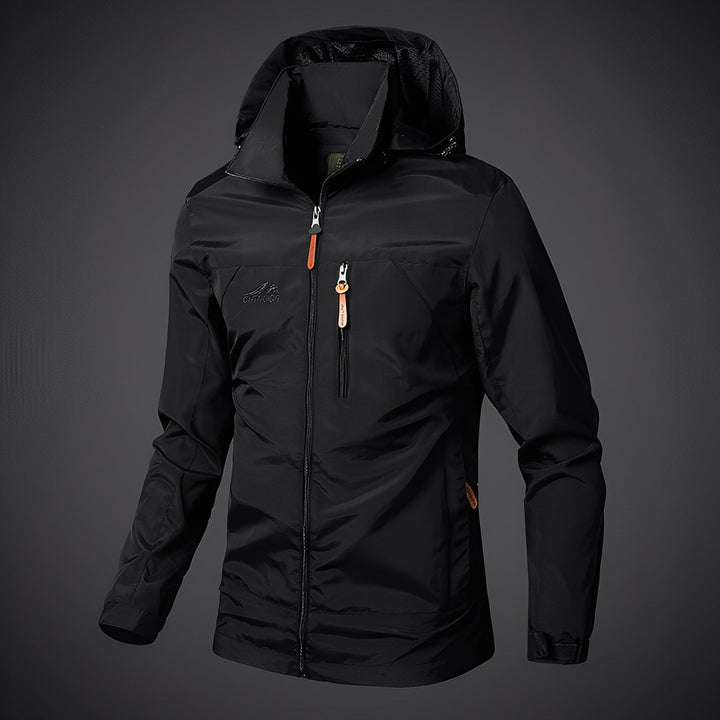 Practical hiking jacket for men with hood