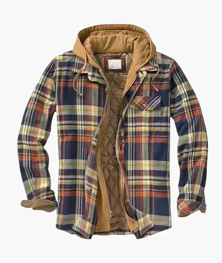 Herren Flanelljacke Kariert Mit Kapuze - Moderner Winterstyle