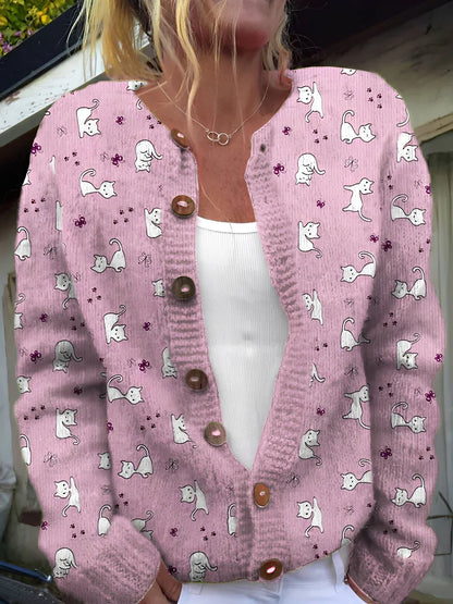 Women's Cardigan Floral Pattern Elegant