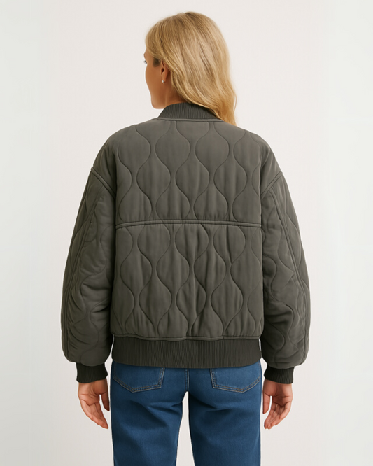 Modische Bomberjacke Frauen Trendy - IdealeKleiden