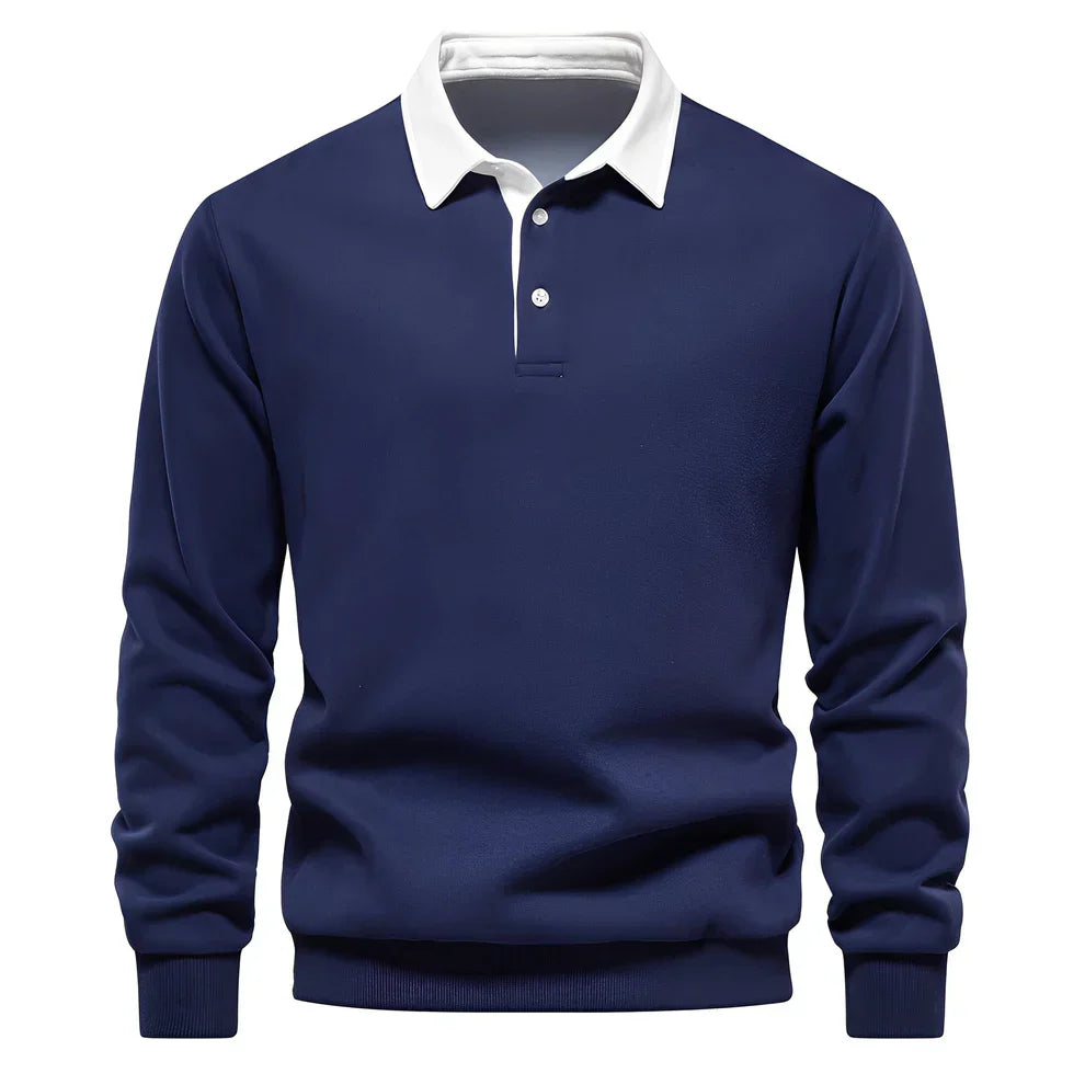 Men's Polo Shirt Casual Long Sleeve Lightweight