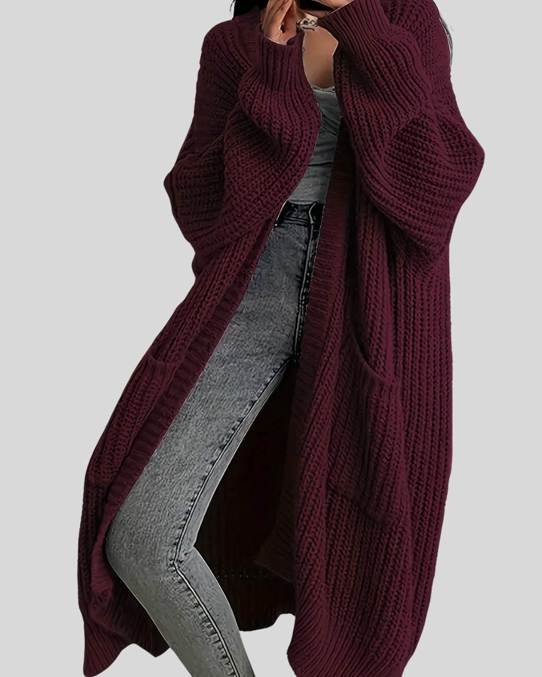 Elegant Women's Long Cardigan