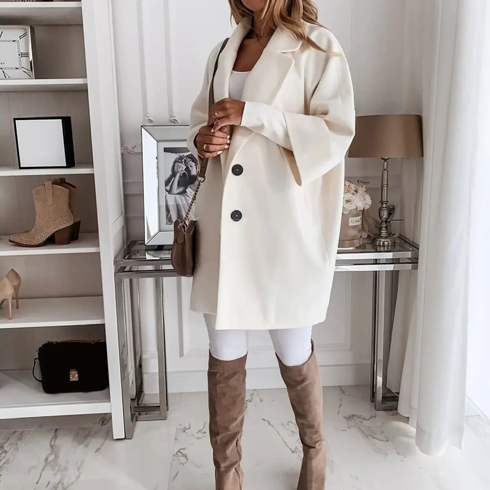 Stylischer Wintermantel Damen Warm und Elegant - IdealeKleiden