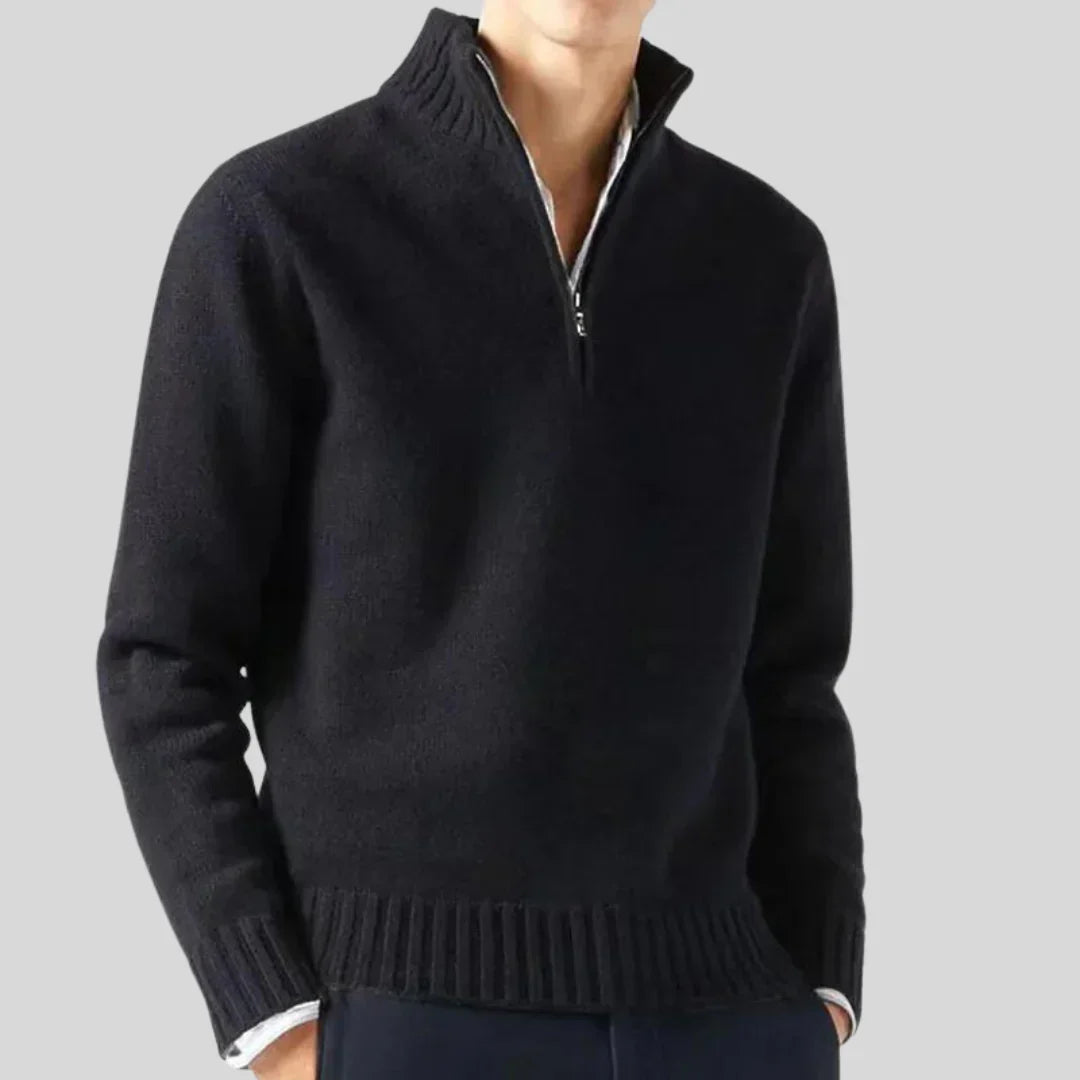 Luxury Men's Half-Zip Pullover