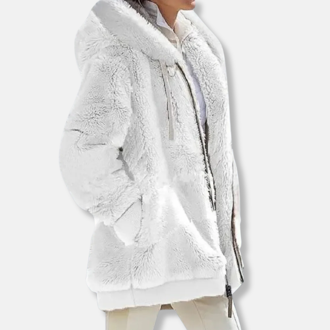 Oversized Fleece Jacket Hooded Warm