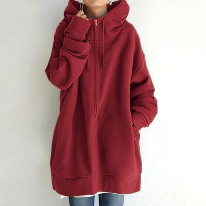 Women's Parka Hood Zipper Autumn-Winter
