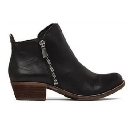 Comfortable Ankle Boots Low Heel Suede Look