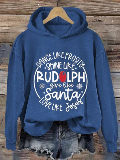 Women's Festive Red Christmas Hoodie