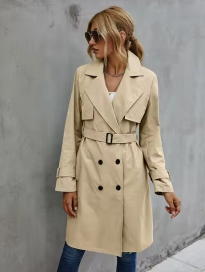 Elegant Long Trench Coat for Women