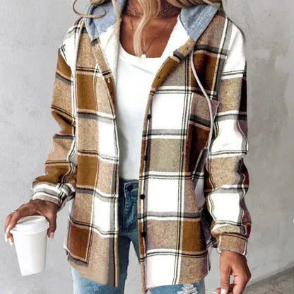 Fashionable Women's Jacket Plaid Summer