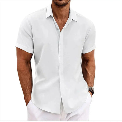 Men's Cotton Linen Modern Slim Fit Shirt