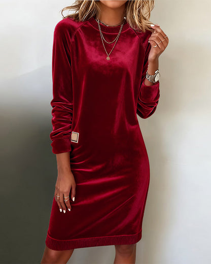 Elegant Women's Clothing Long-sleeved Round Neck