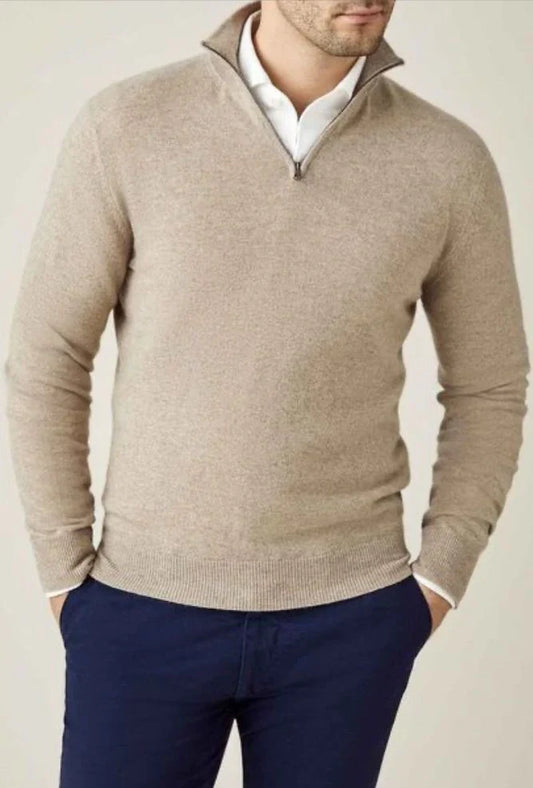 Stylischer Herren Pullover Modern Reißverschluss - IdealeKleiden