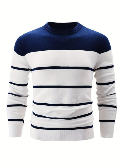 Striped Cotton Sweater Elegant Look