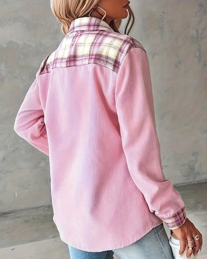 Karierte Kleiden Patchwork Chic Stil - IdealeKleiden