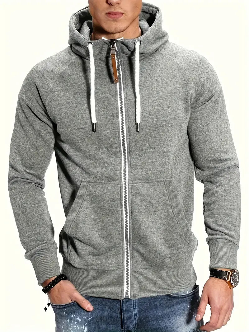 Men's Hoodie Long Sleeve Zip-Up