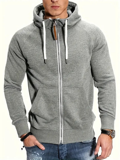 Men's Hoodie Long Sleeve Zip-Up