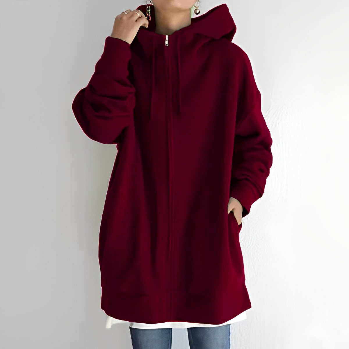 Damen Hoodie Selbstbewusst Stil