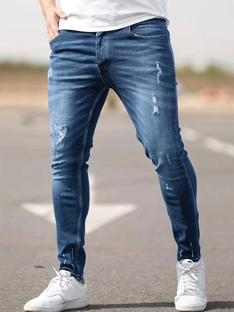 Men's Ribbed Jeans Trendy Style