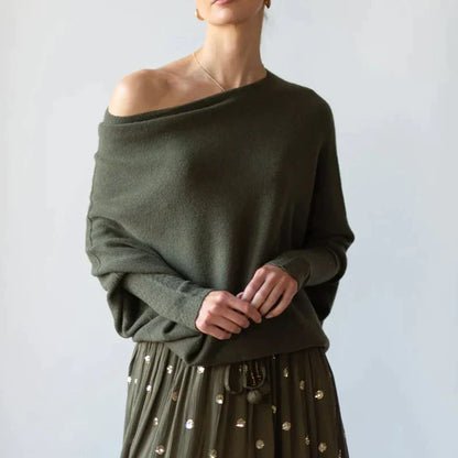 Stylish Asymmetric Lace-Up Sweater