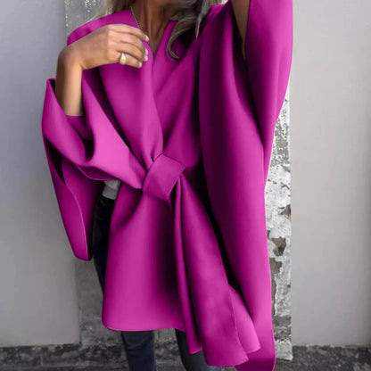 Women's Long Cardigan Batwing Sleeves Elegant