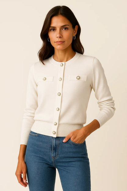 Stylische Damenjacke Langärmlig Bequem - IdealeKleiden