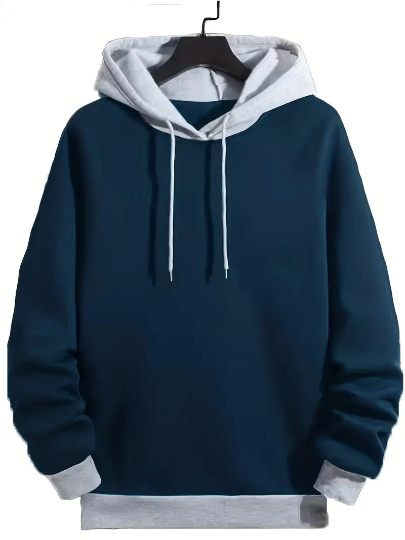 Retro Hoodie Color Block Style