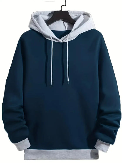 Retro Hoodie Color Block Style