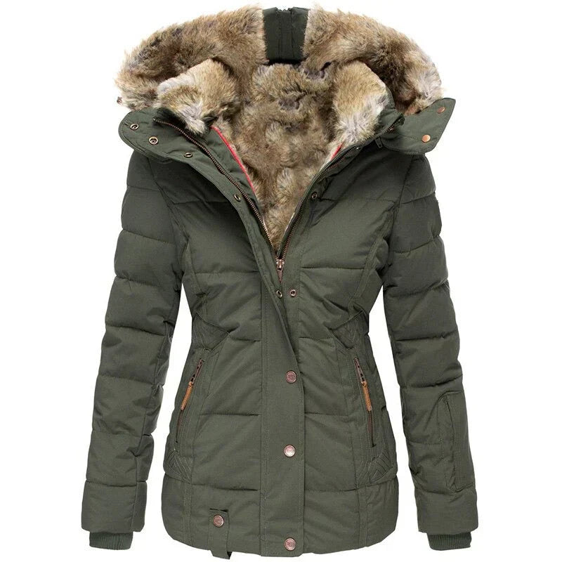 Stylish Women's Winter Coat with Fur Lining