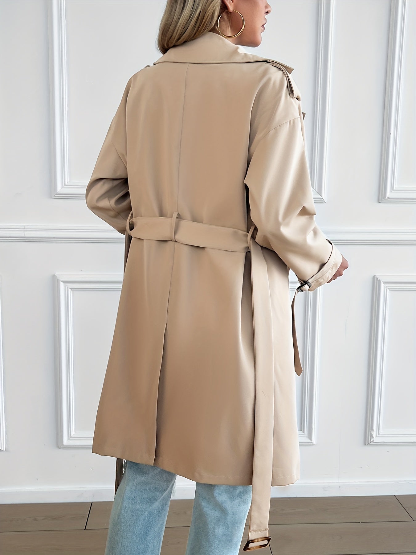 Eleganter Damen Trenchcoat Langärmlig - IdealeKleiden
