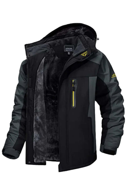Waterproof Winter Jacket Men Fleece Insulation