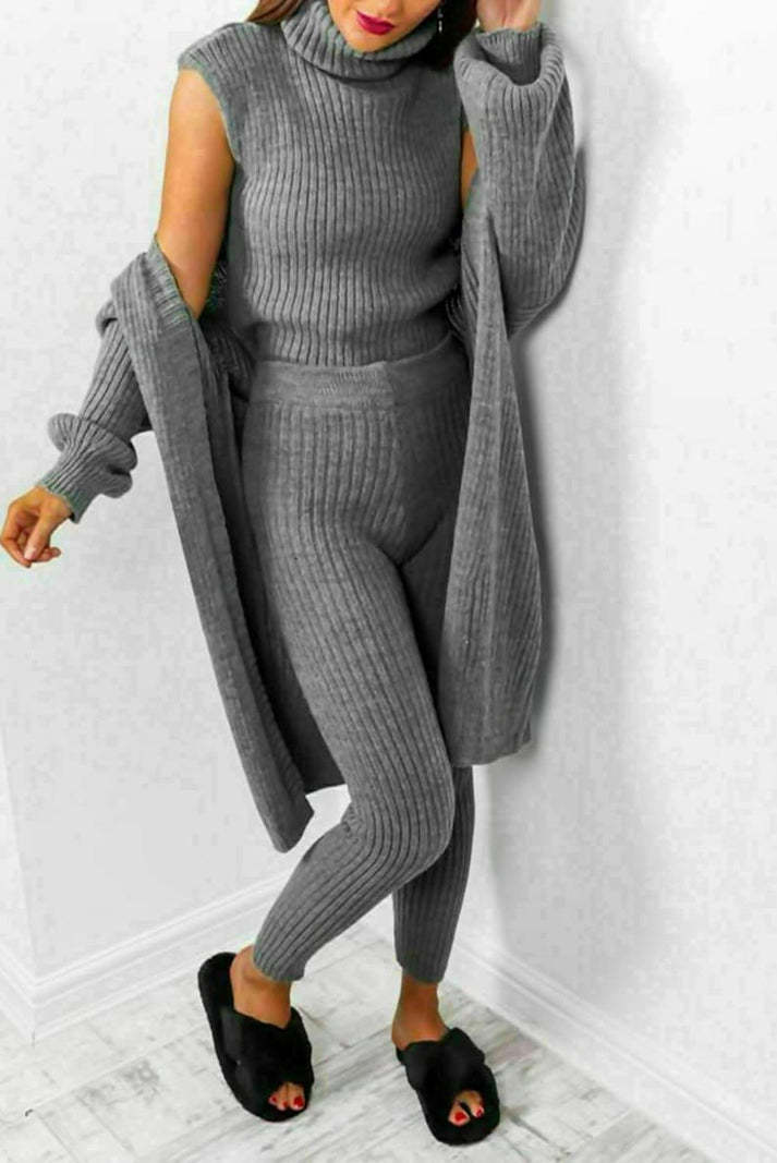 Comfortable 3-Piece Knit Lounge Sets