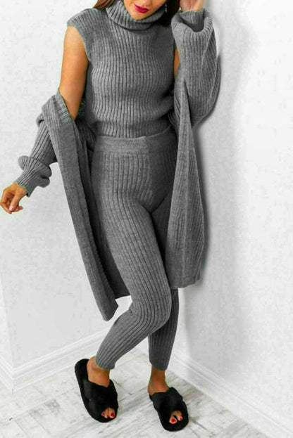 Comfortable 3-Piece Knit Lounge Sets