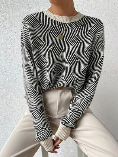 Comfortable Sweater Abstract Design