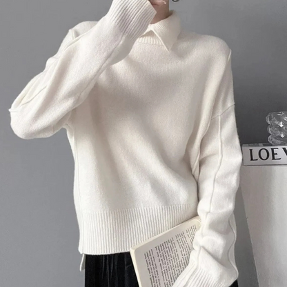 Elegant Women's Crocheted Modern Sweater