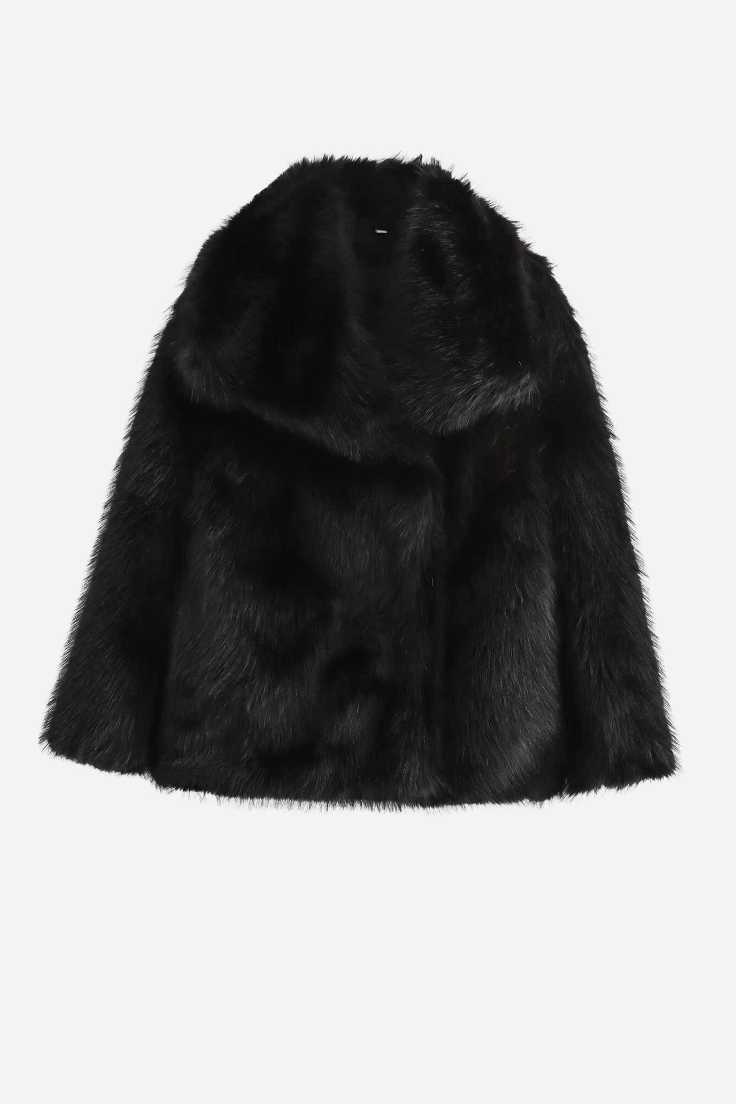 Chic Faux Fur Jacket Shawl Collar