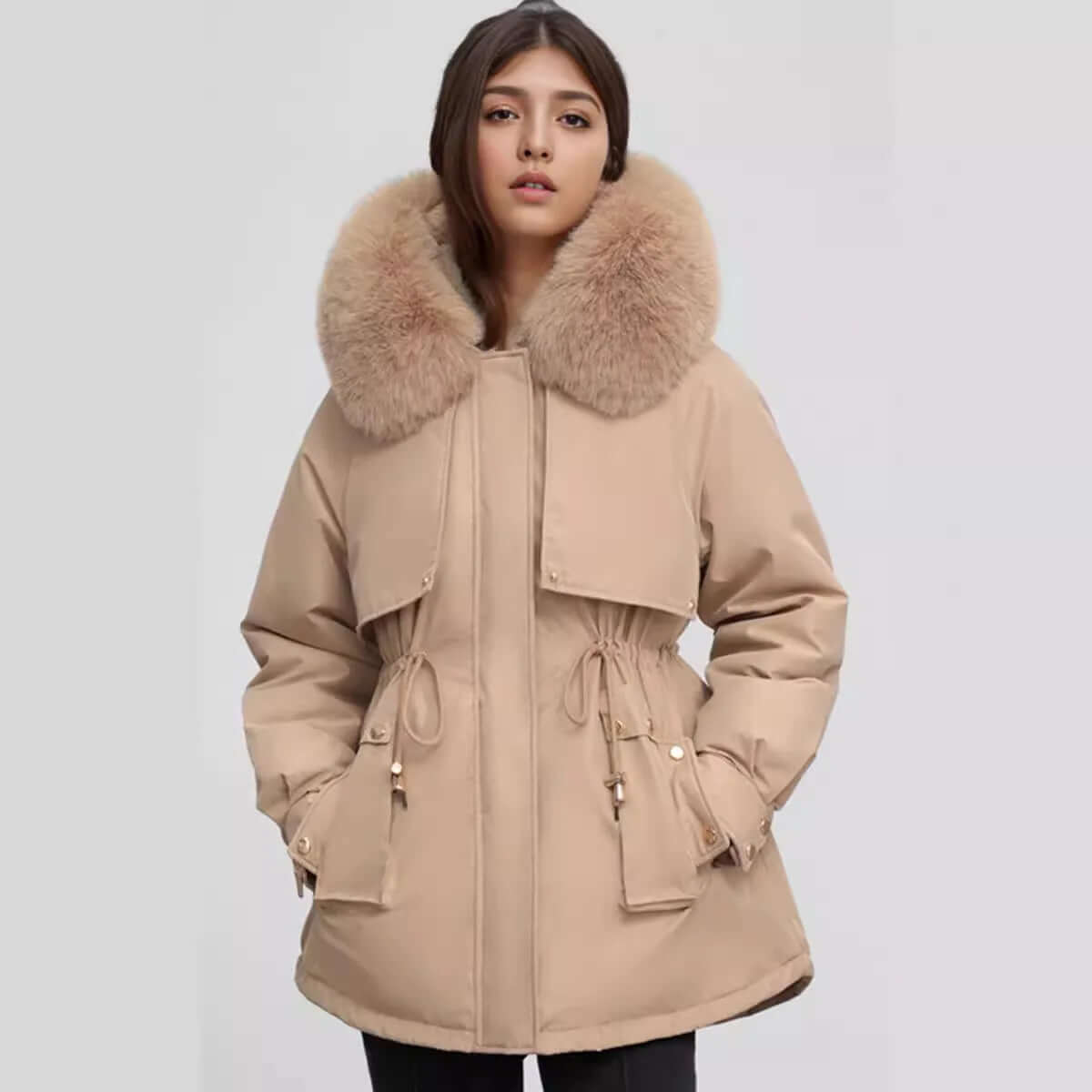 Women's Winter Coat Faux Fur Collar Stylish