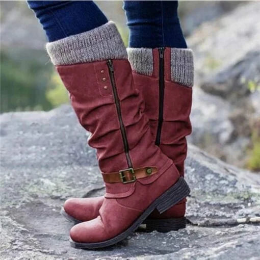 Stylish Ankle Boots for Women with Buckle