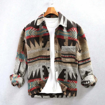 Stylish Aztec Shirt Jacket Southwest Chic