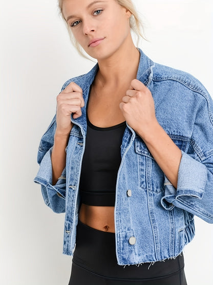 Autumn Denim Jacket Lapel Trendy