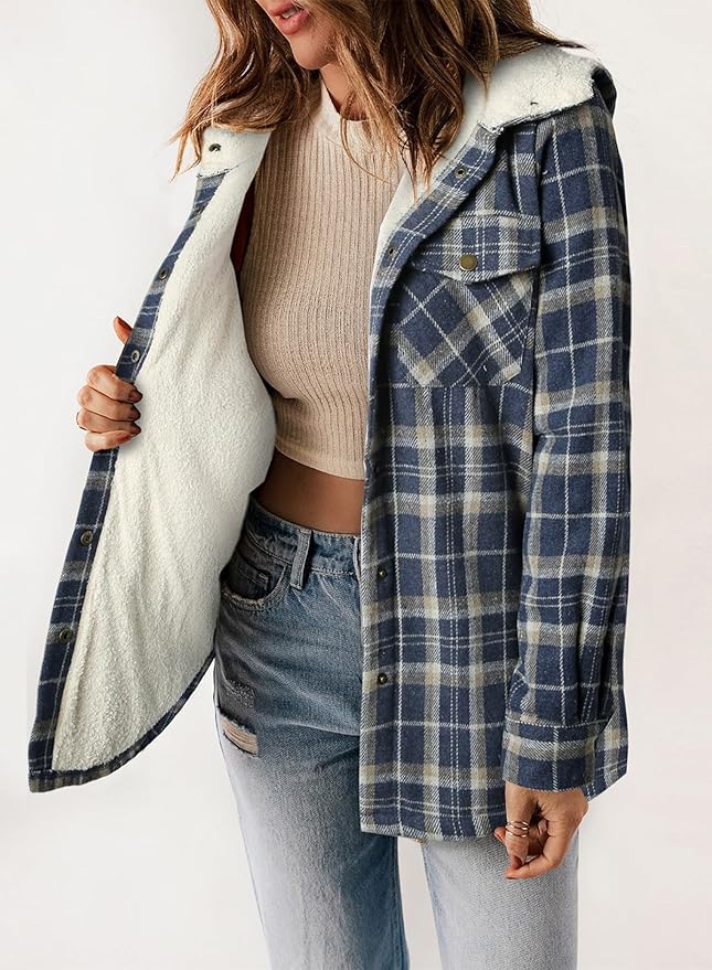 Checked Men's Flannel Jacket Winter
