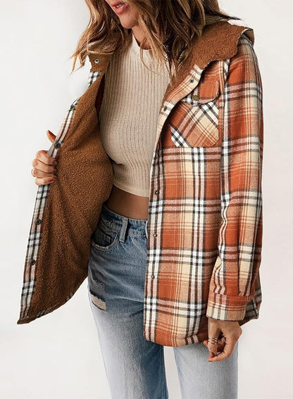 Checked Men's Flannel Jacket Winter