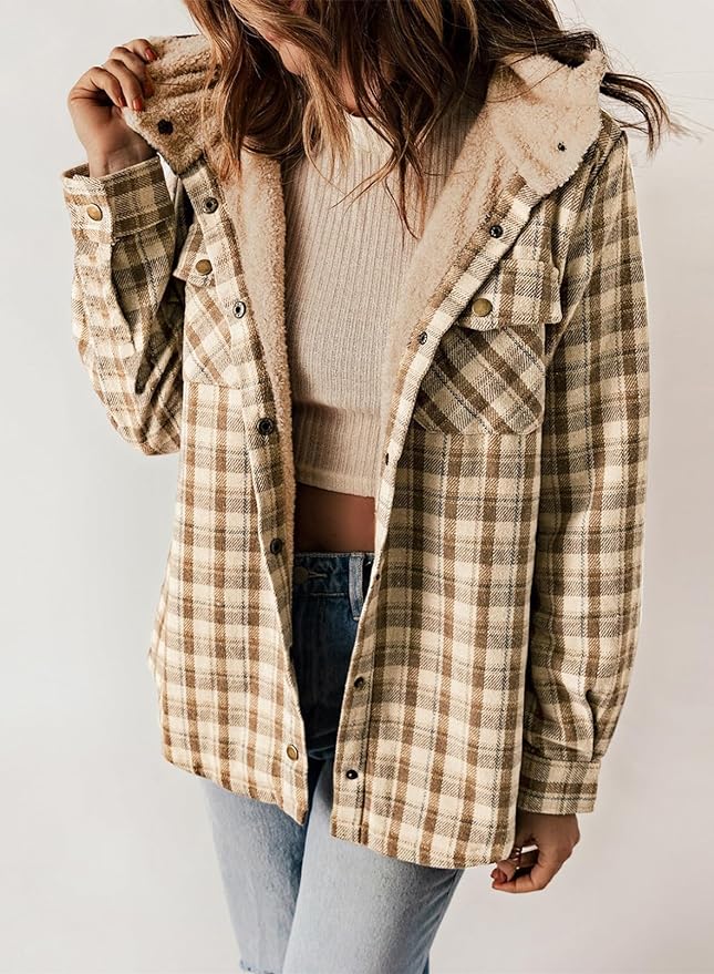 Checked Men's Flannel Jacket Winter