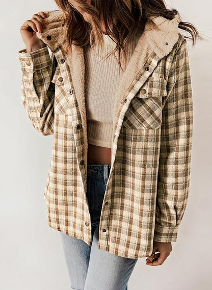 Checked Men's Flannel Jacket Winter