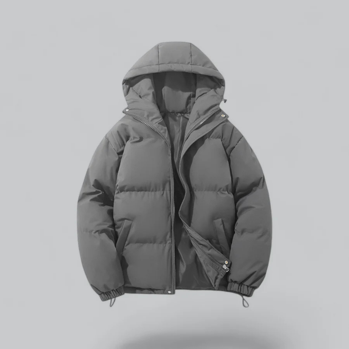 Short Winter Hooded Jacket Zipper Women&
