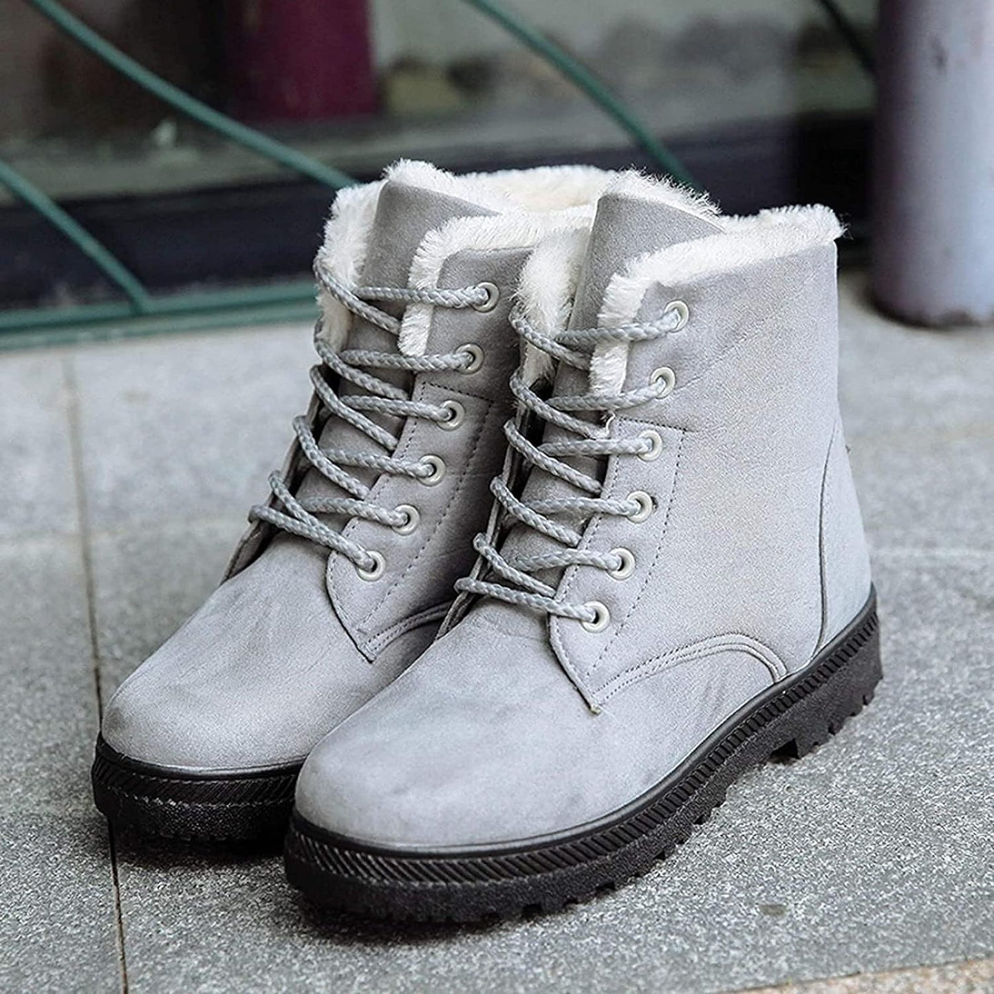 Women's Mid-Calf Suede Fleece Lined Boots